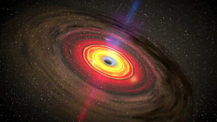 Accretion disk around a black hole.