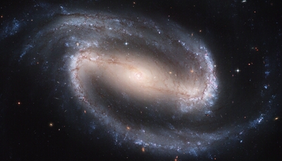 Barred spiral galaxy, which allows seeing the possible origin of many stars.